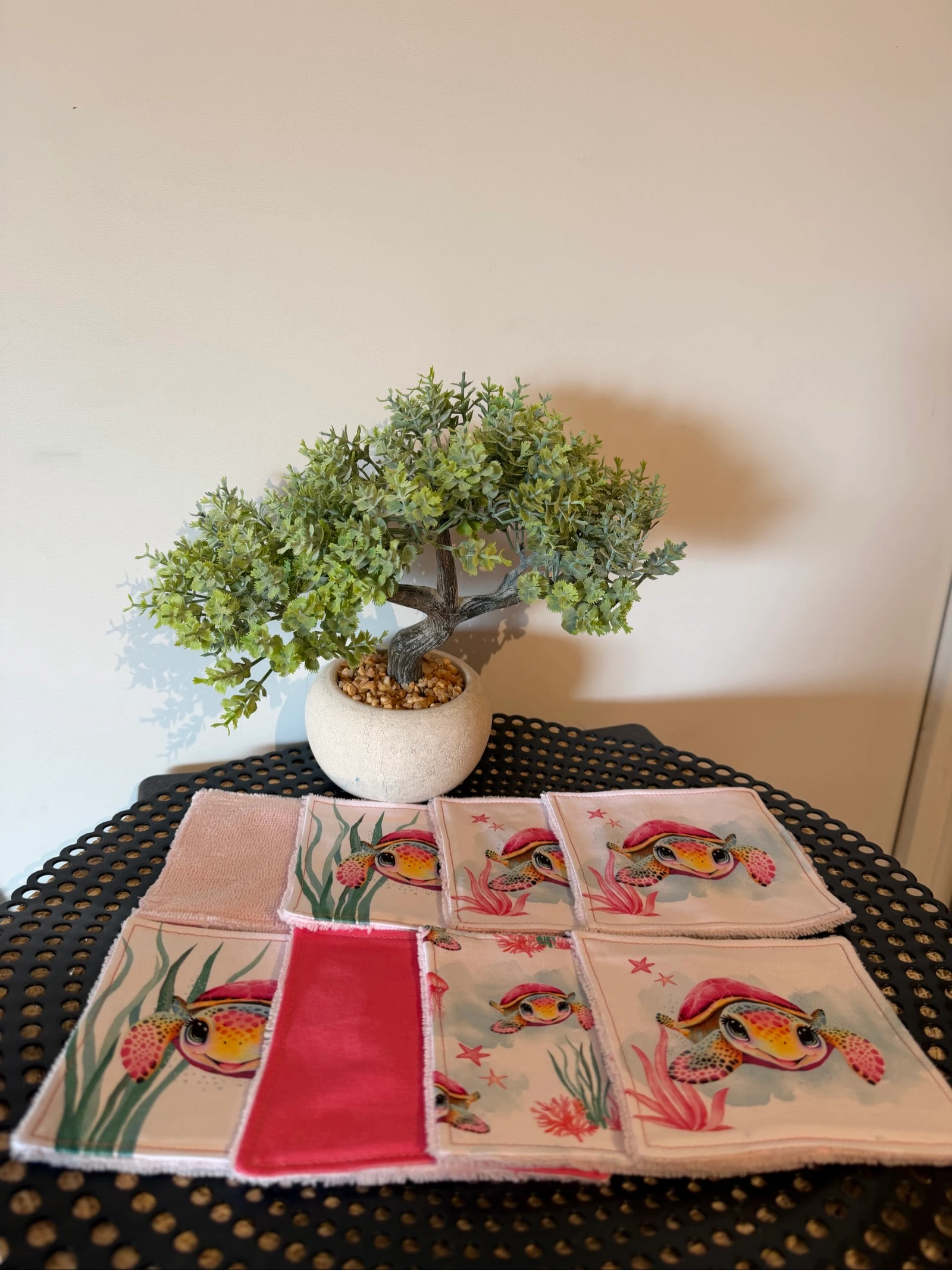 Lingettes tortue rose 